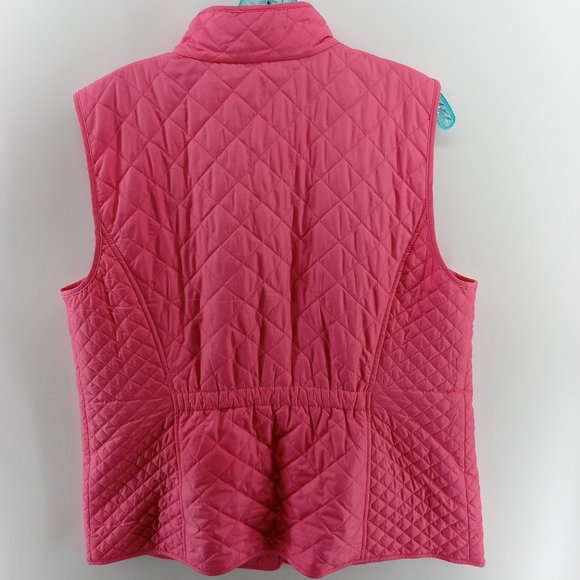 Talbots casual pink full zip pink Vest size large - Picture 8 of 8